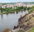 Prague, view of river Vltava and LibuÃÂ¡ina lÃÂ¡zeÃË from VyÃÂ¡ehrad